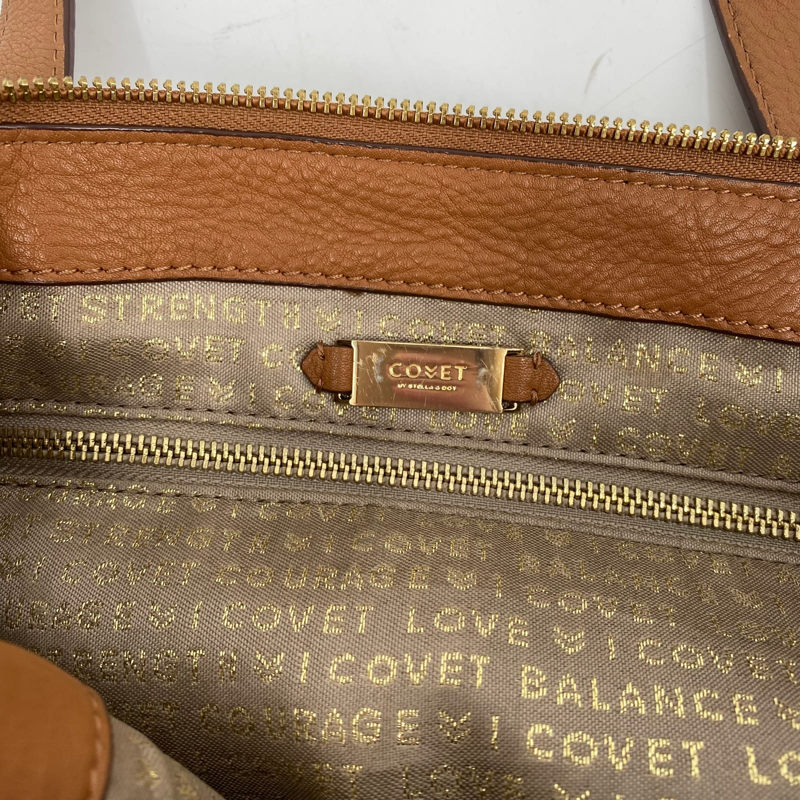 Covet by Stella & Dot Brown Leather Tote Covet by Stella & Dot Brown ...