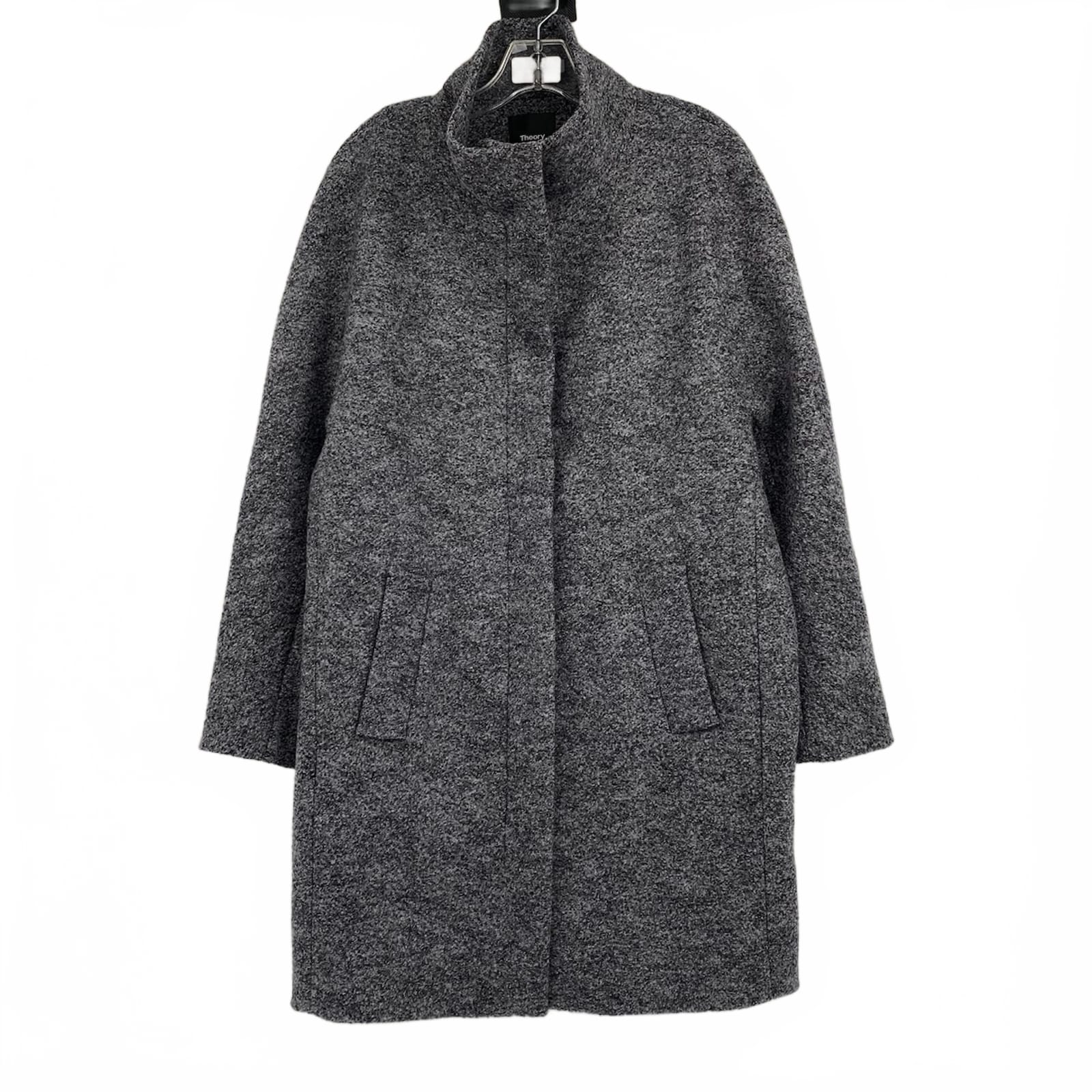Theory Gray Wool Coat Theory Gray Wool Coat Size M (Excellent ...