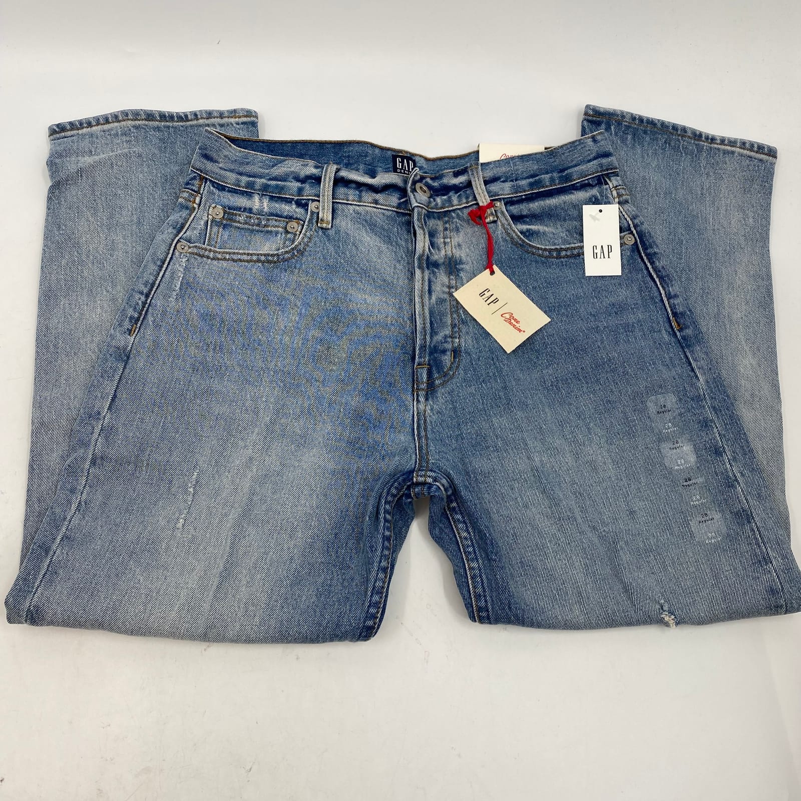 Gap Light Wash Cone Denim High Rise Straight Crop Jeans Gap Light Wash ...