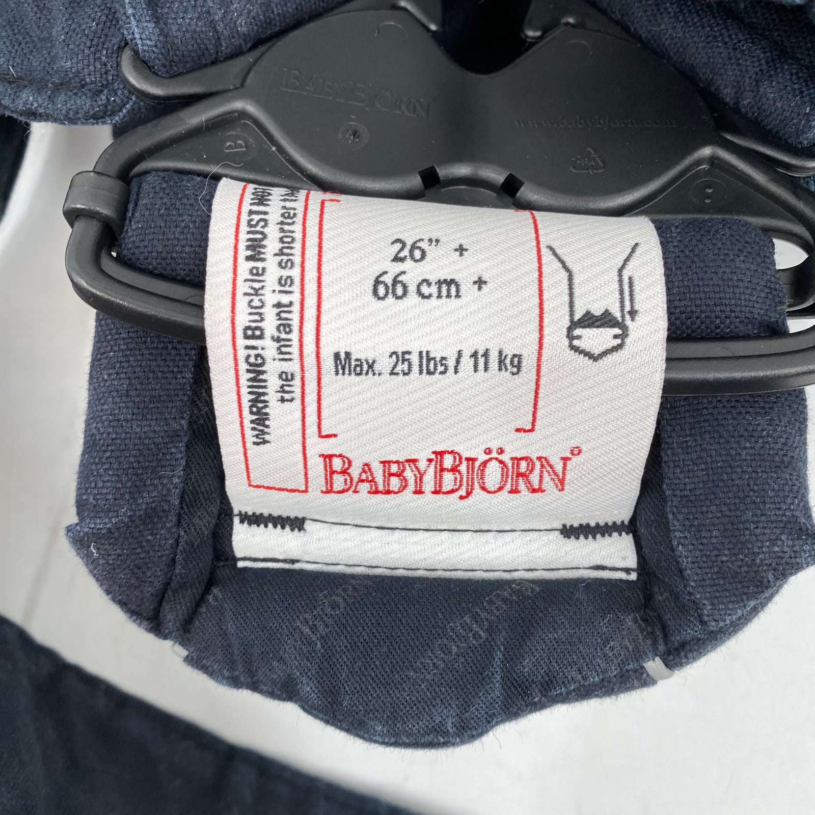 Baby Bjorn Black Cotton Belt Carrier Accessory Baby Bjorn 