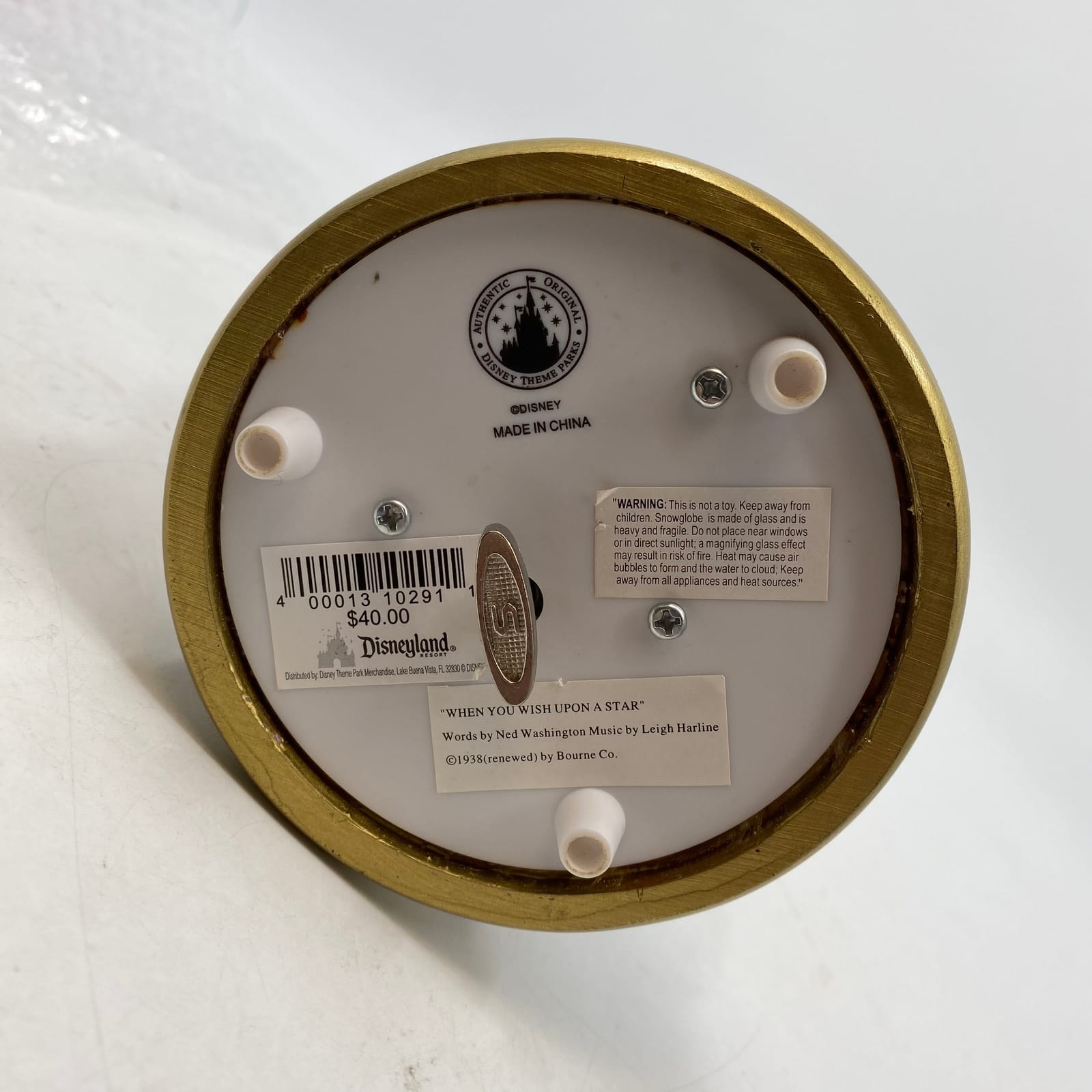 Disneyland Red Gold Castle Snow Globe Disneyland Red Gold Castle Snow ...