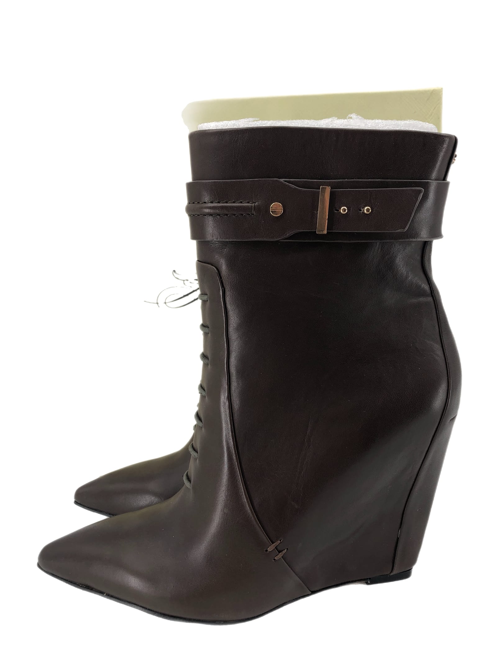 RACHEL Rachel Roy Brown Leather Heeled Boots RACHEL Rachel Roy Brown ...