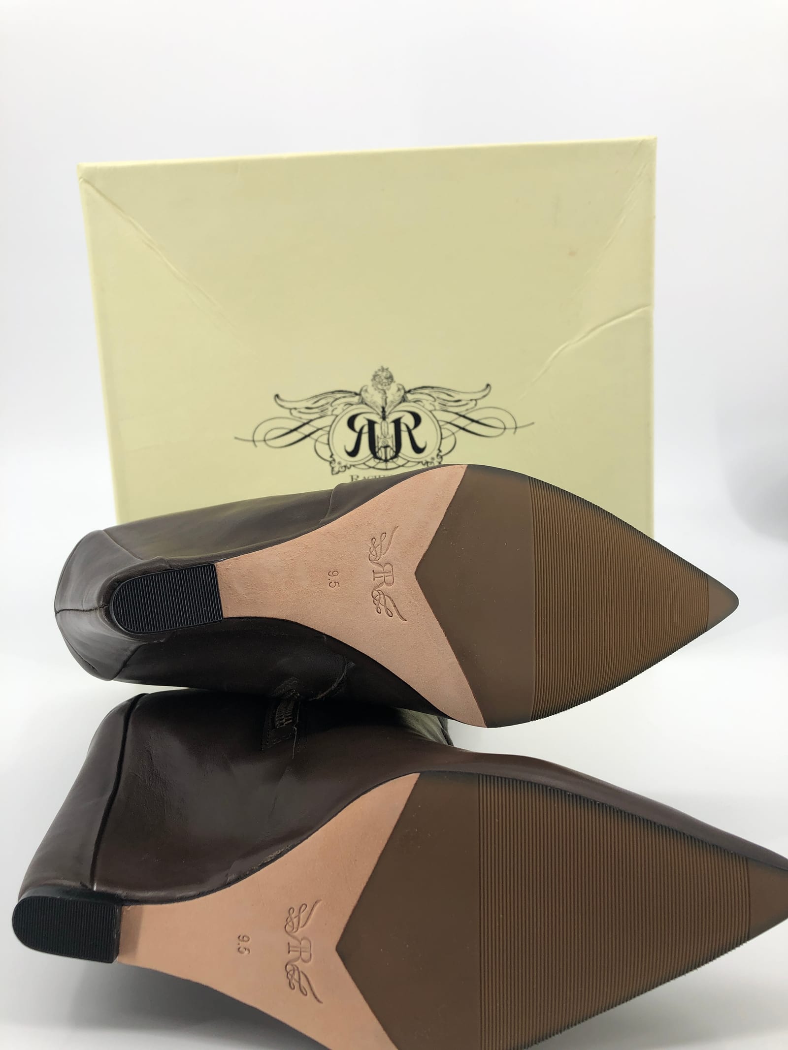 RACHEL Rachel Roy Brown Leather Heeled Boots RACHEL Rachel Roy Brown ...