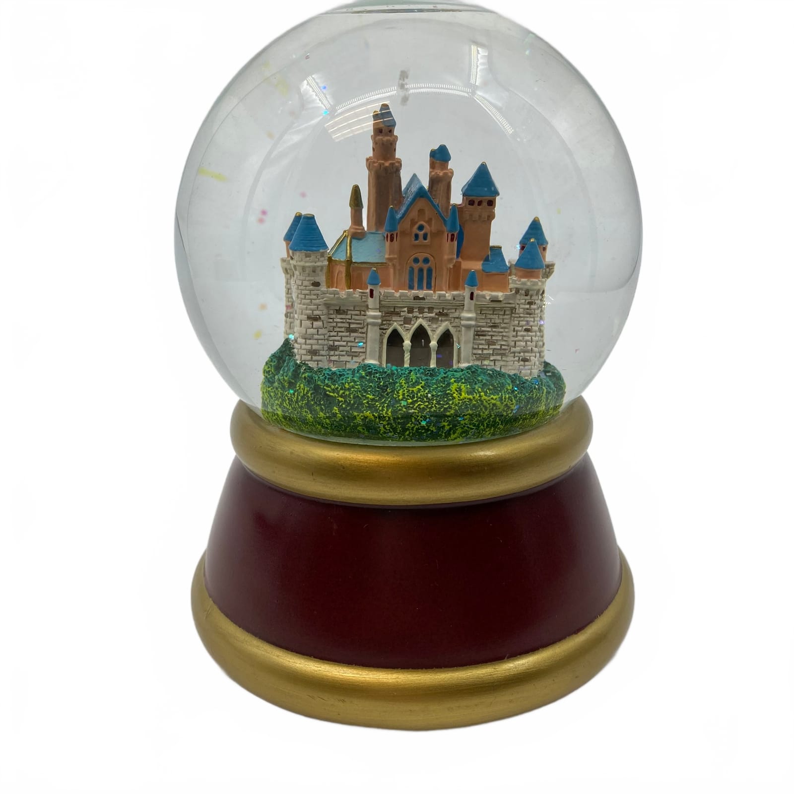 Disneyland Red Gold Castle Snow Globe Disneyland Red Gold Castle Snow ...