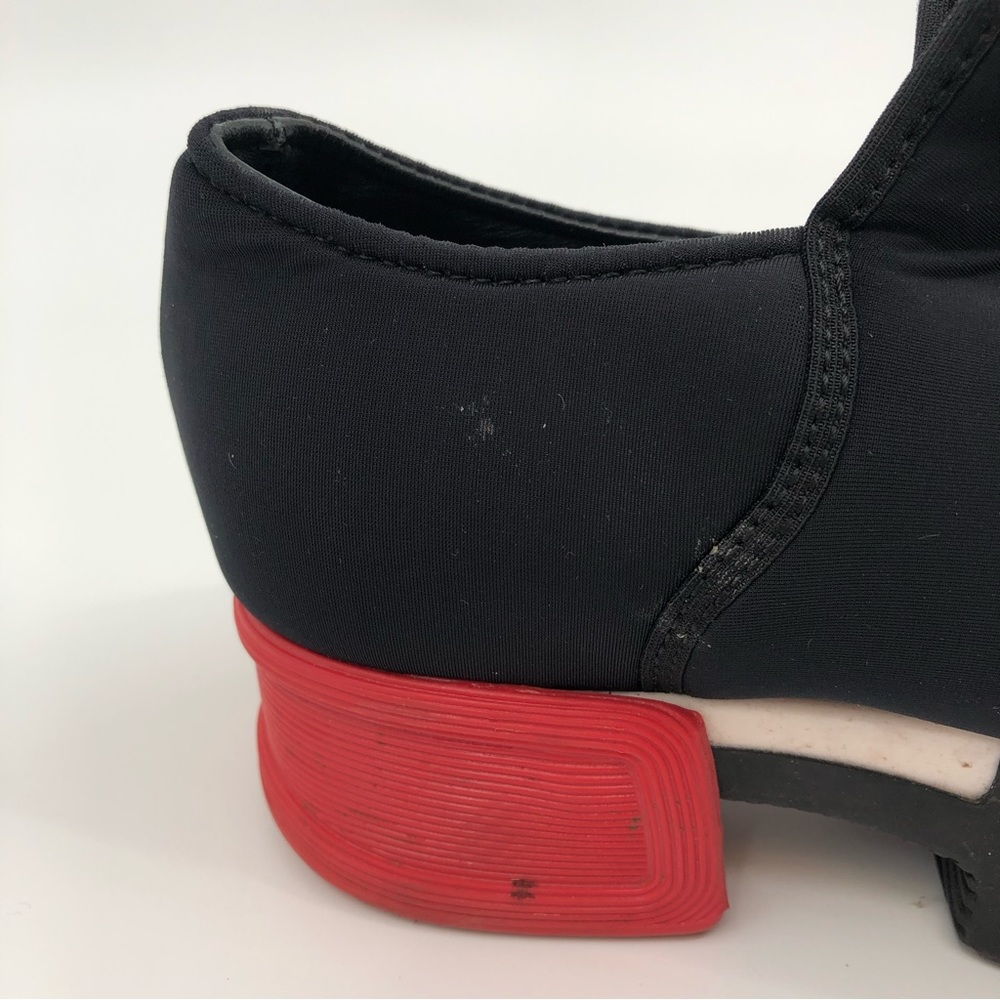 iRi Red-Black Leather Platform Sneakers iRi Red-Black Leather Platform ...